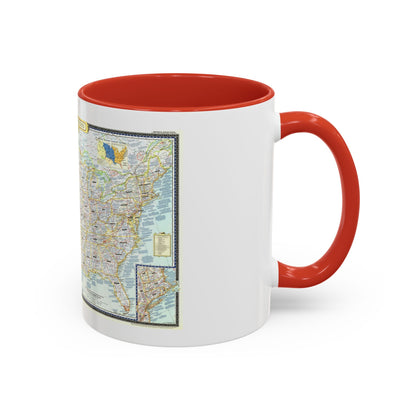 USA - An Historical Map (1953) (Map) Accent Coffee Mug