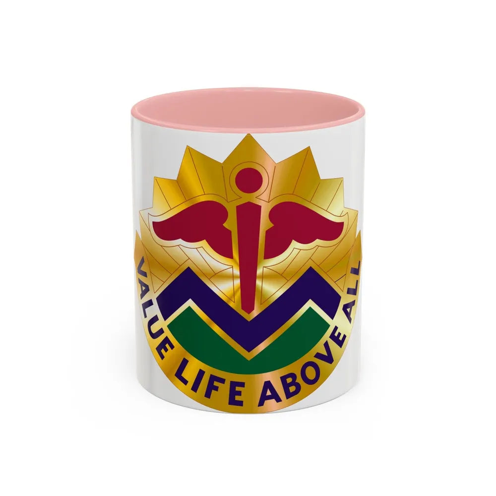 5502 US Hospital (U.S. Army) Accent Coffee Mug-11oz-Pink-Go Mug Yourself