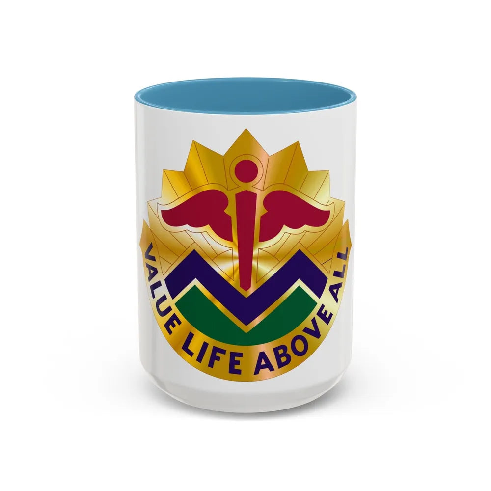 5502 US Hospital (U.S. Army) Accent Coffee Mug-15oz-Light Blue-Go Mug Yourself