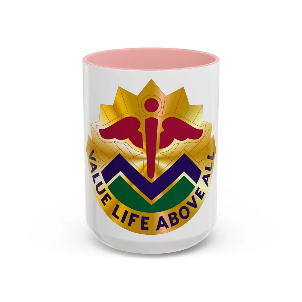 5502 US Hospital (U.S. Army) Accent Coffee Mug-15oz-Pink-Go Mug Yourself