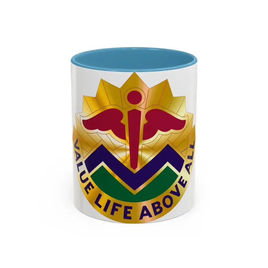 5502 US Hospital (U.S. Army) Accent Coffee Mug 11oz Light Blue - Go Mug Yourself