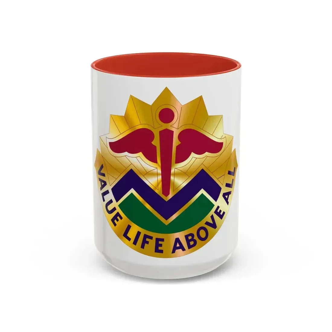 5502 US Hospital (U.S. Army) Accent Coffee Mug 15oz Red - Go Mug Yourself