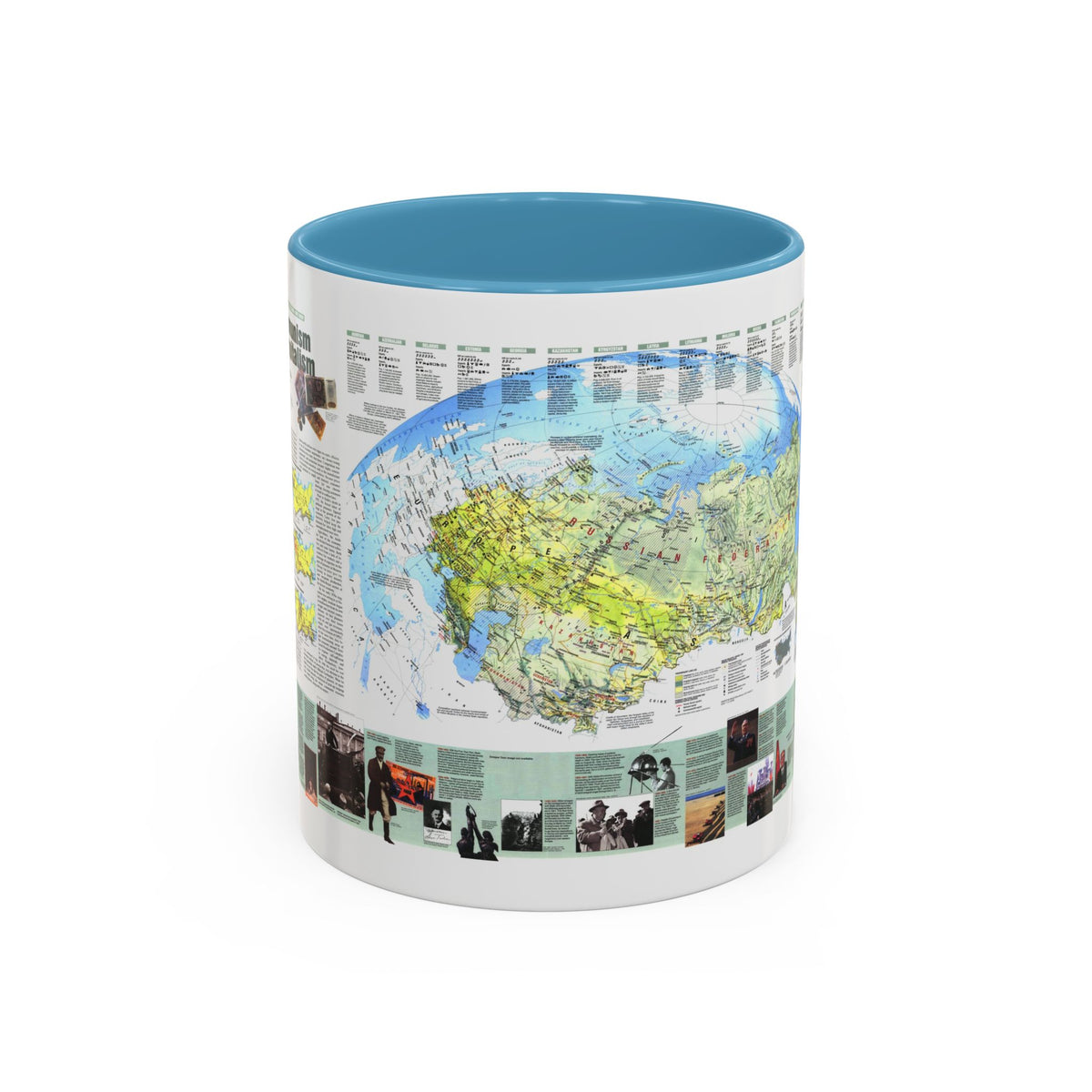 Russia - Communism to Capitalism (1993) (Map) Accent Coffee Mug