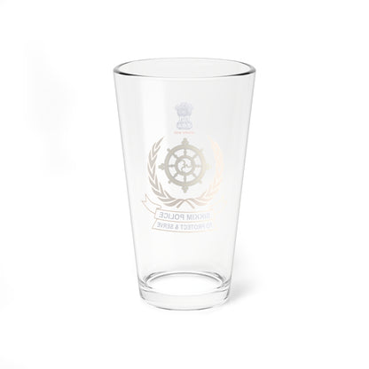 Sikkim police logo (India) (Coat of Arms) Pint Glass 16oz