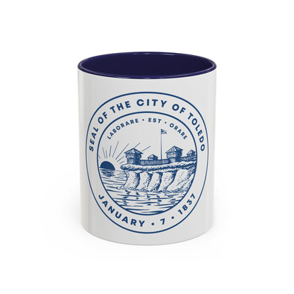 Seal of Toledo Ohio - Accent Coffee Mug