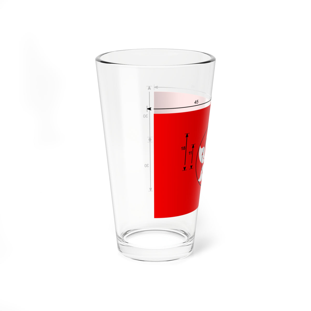 HKSARFlagConstructionSheet 2 (China) Pint Glass 16oz