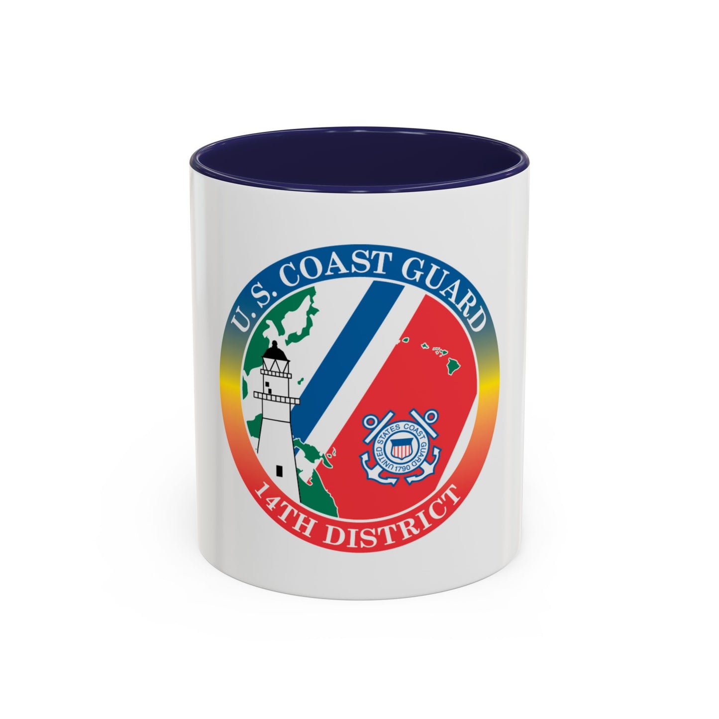 14th CG District (U.S. Coast Guard) Accent Coffee Mug