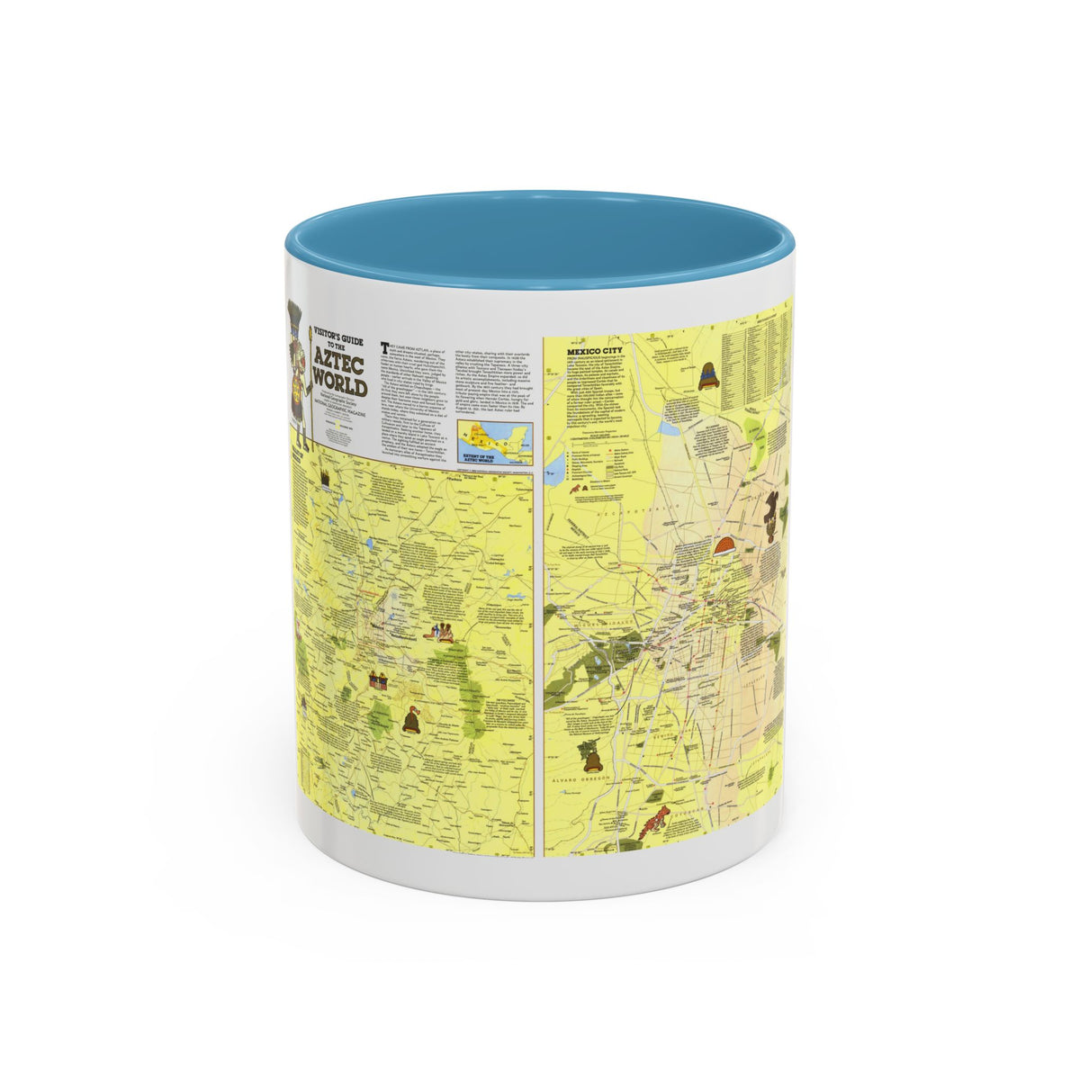 Central America - The Aztec World (1980) (Map) Accent Coffee Mug