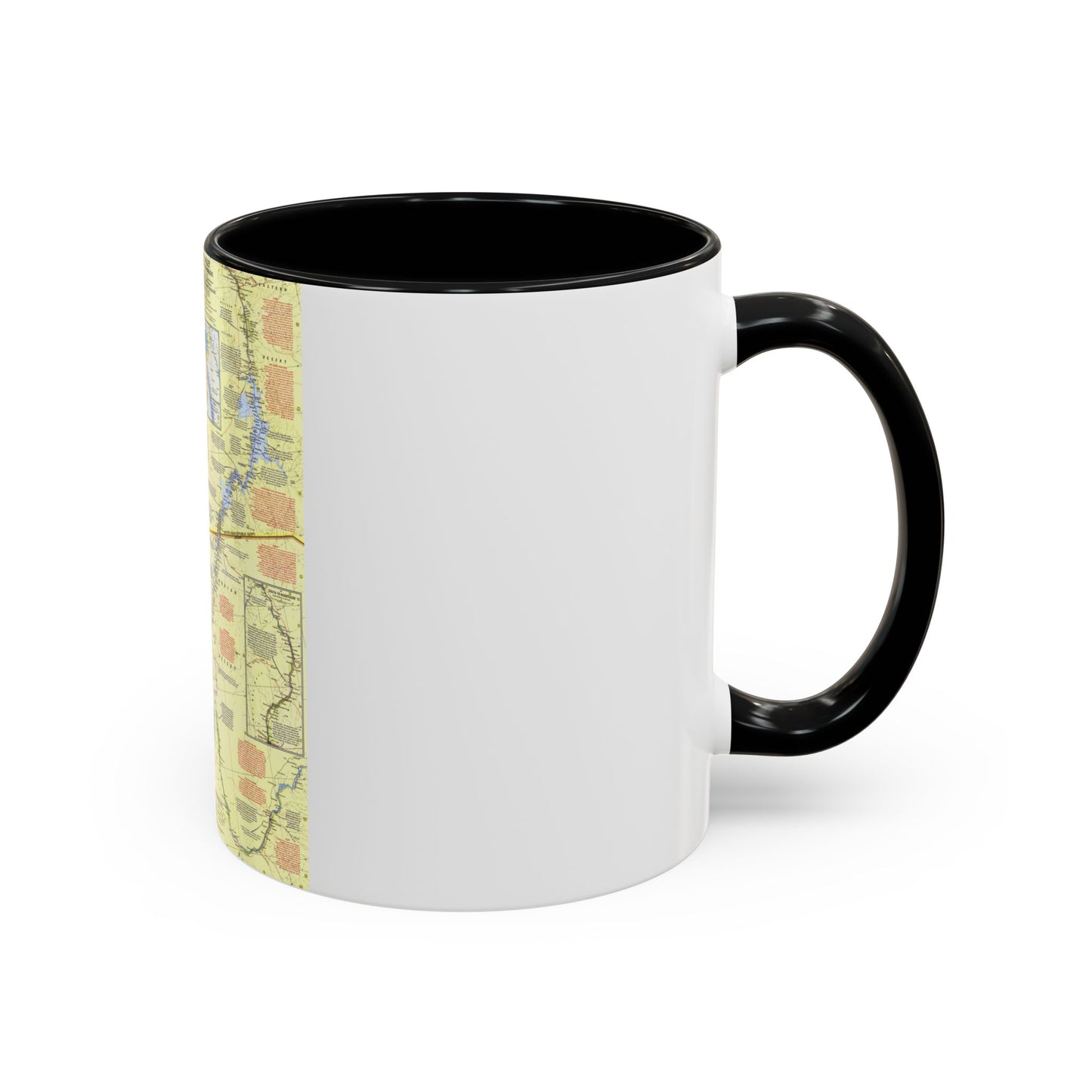 Egypt - Nile Valley, Land of the Pharaohs (1965) (Map) Accent Coffee Mug