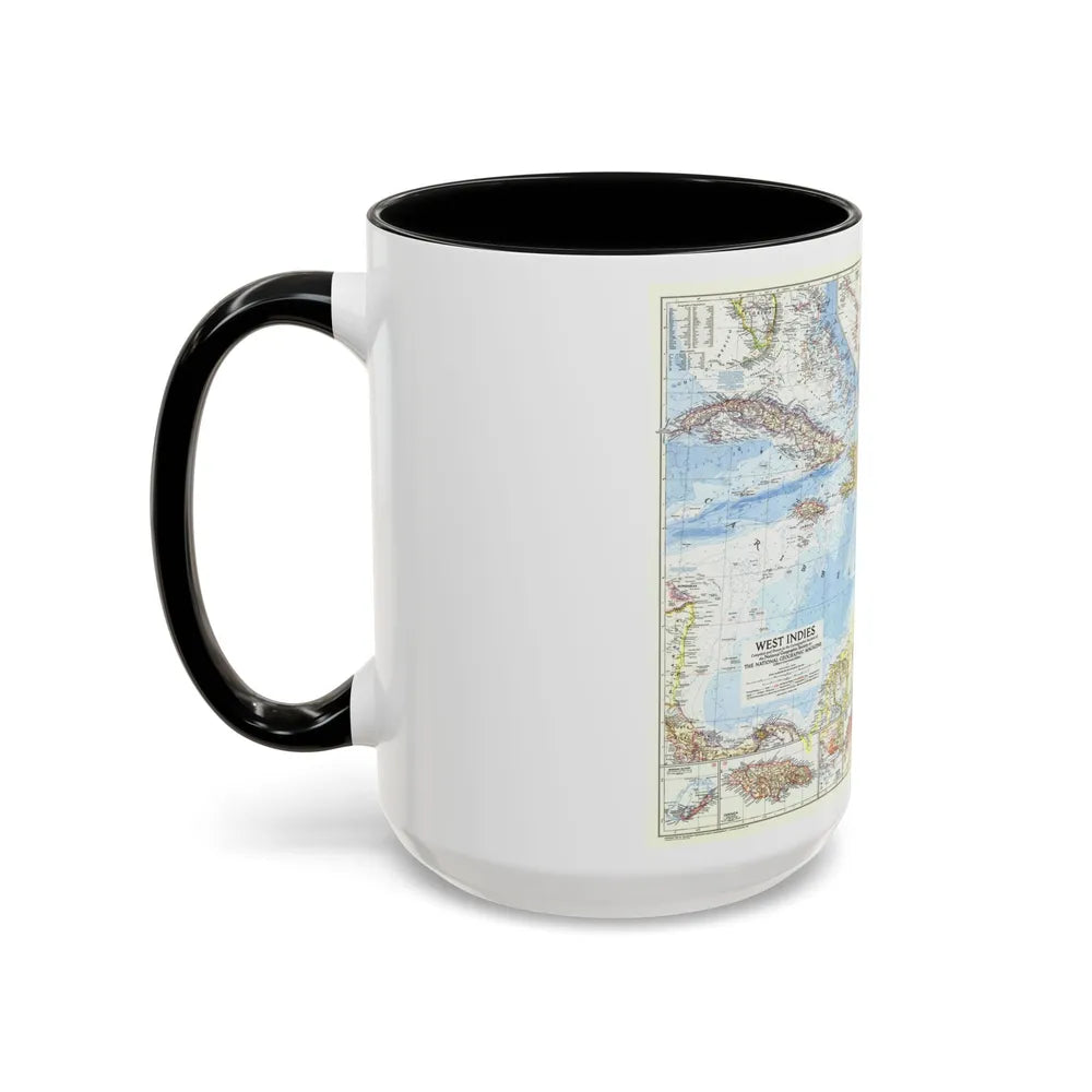 West Indies (1954) (Map) Accent Coffee Mug-Go Mug Yourself