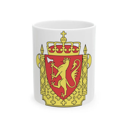 Coat of arms of the Norwegian Police Service - White Coffee Mug-11oz-Go Mug Yourself