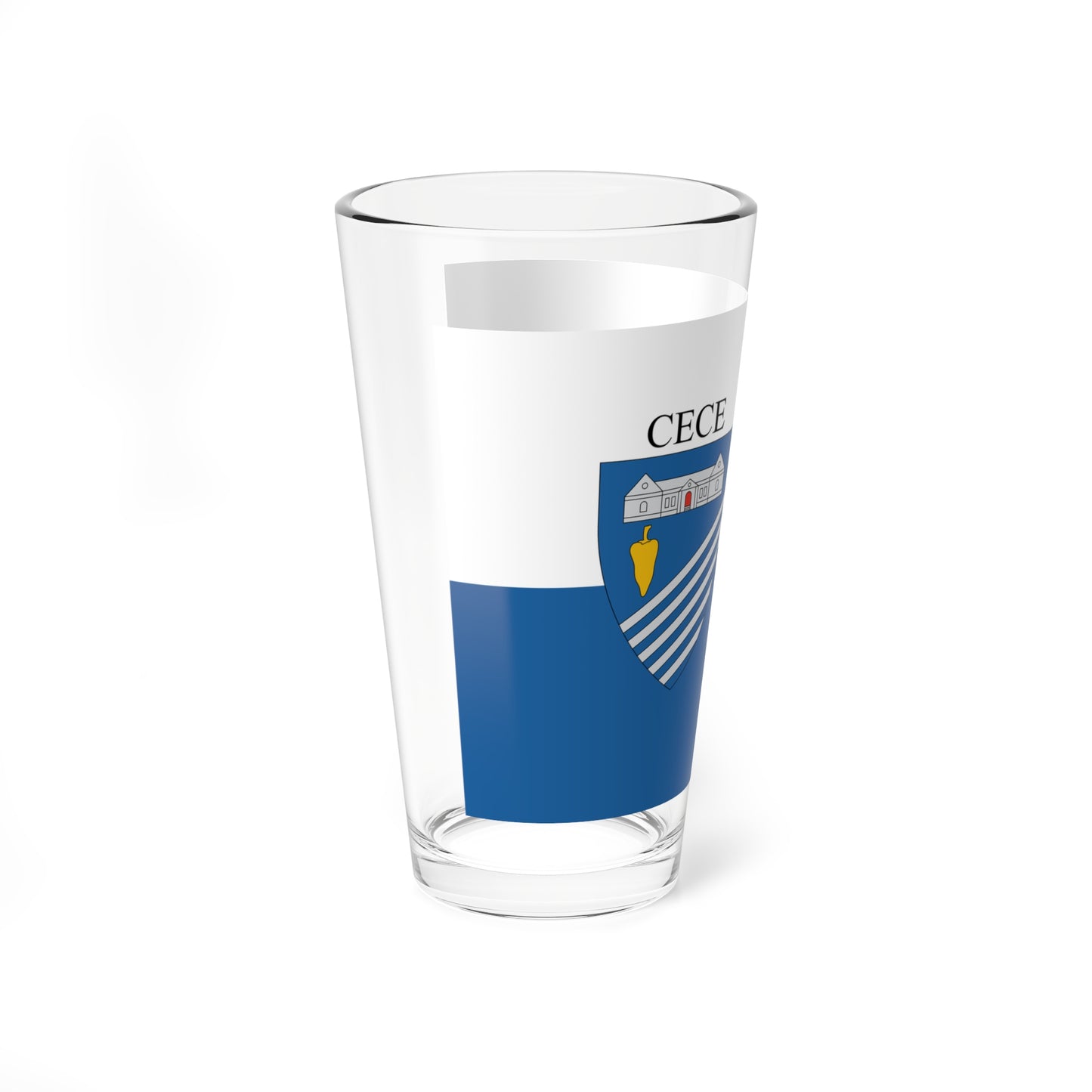 Flag of Cece Hungary (Hungary) Pint Glass 16oz