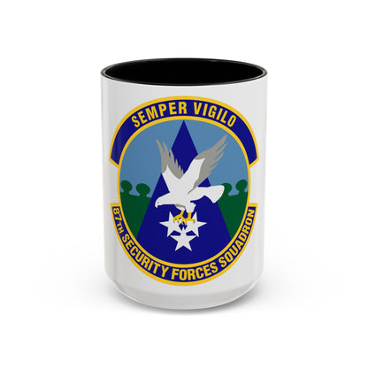 87 Security Forces Squadron AMC (U.S. Air Force) Accent Coffee Mug