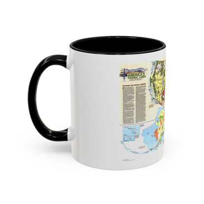 USA - America's Federal Lands (1982) (Map) Accent Coffee Mug