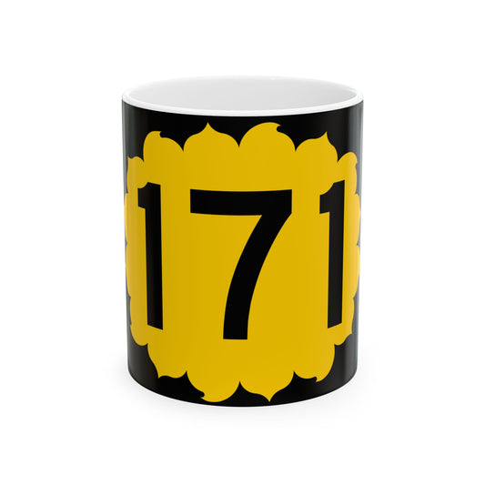 K-171 (Kansas) (Road Sign) White Coffee Mug
