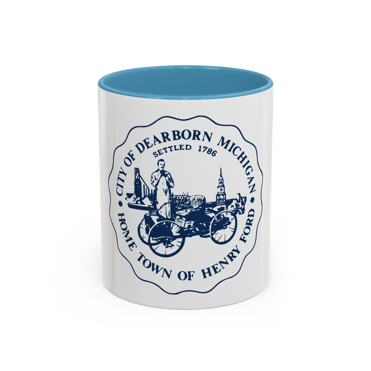 Seal of Dearborn Michigan - Accent Coffee Mug