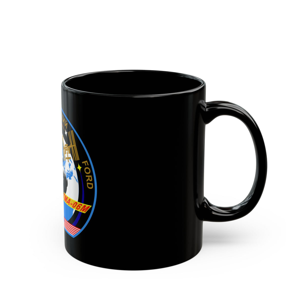 Soyuz TMA-06M (Soyuz Programme) Black Coffee Mug