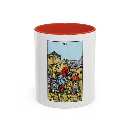 The 6 of Cups (Tarot Card) Accent Coffee Mug