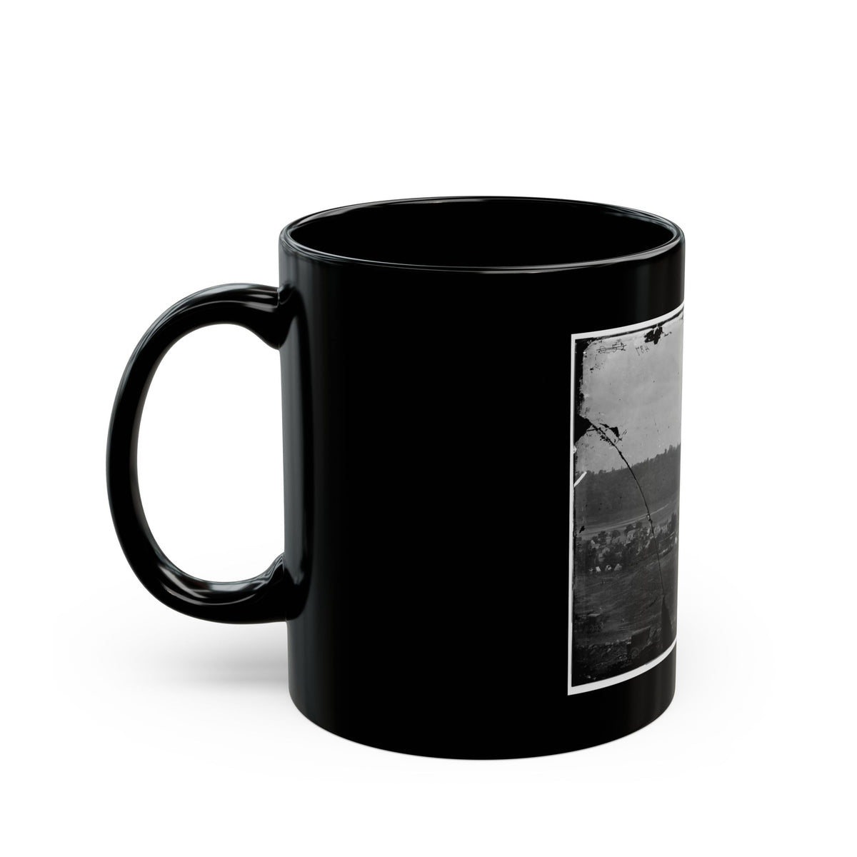 Berlin (Now Brunswick), Md. Pontoon Bridge And Ruins Of The Stone Bridge (U.S. Civil War) Black Coffee Mug