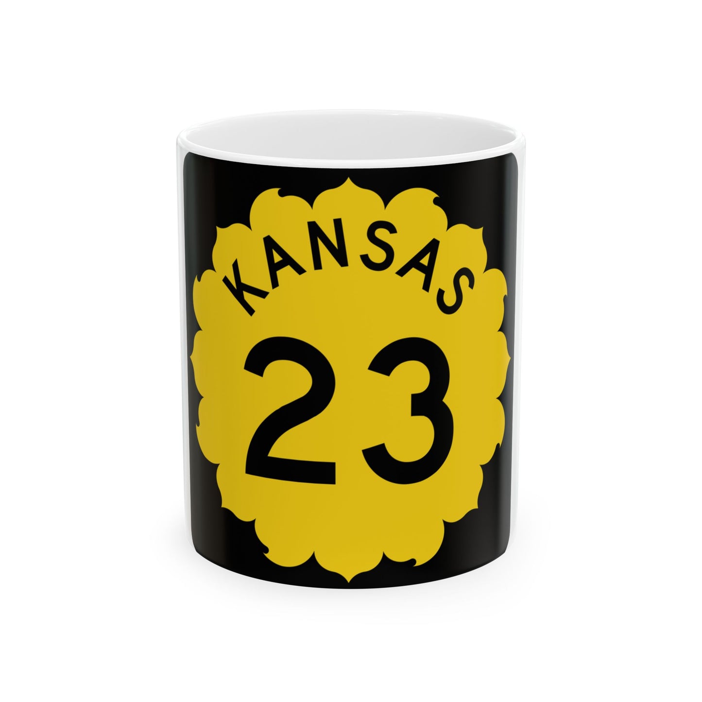 K-23 1962 (Kansas) (Road Sign) White Coffee Mug