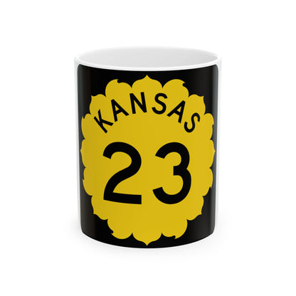 K-23 1962 (Kansas) (Road Sign) White Coffee Mug