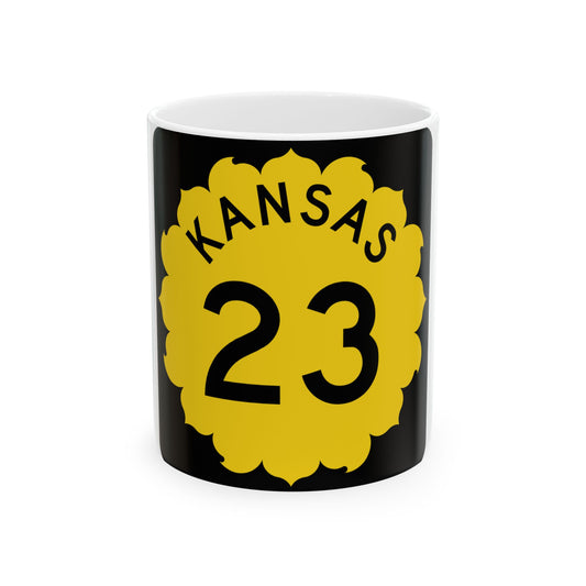 K-23 1962 (Kansas) (Road Sign) White Coffee Mug