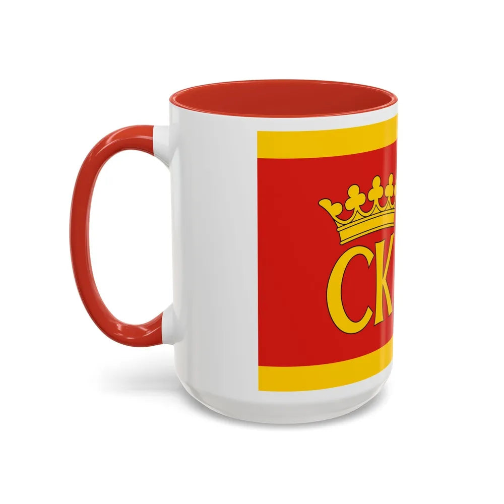 Flag of Kielce Poland - Accent Coffee Mug-Go Mug Yourself