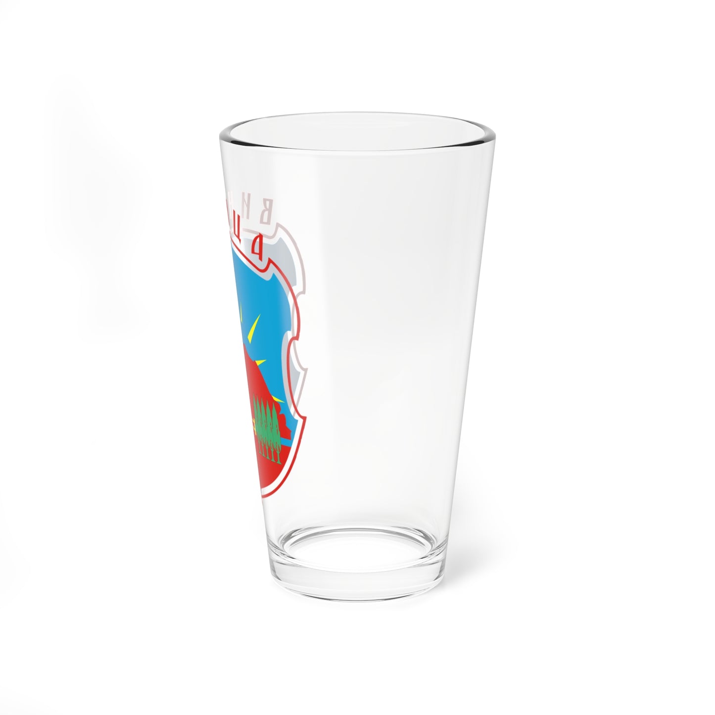 Coat of arms of Vinica Municipality Macedonia (North Macedonia) (Coat of Arms) Pint Glass 16oz