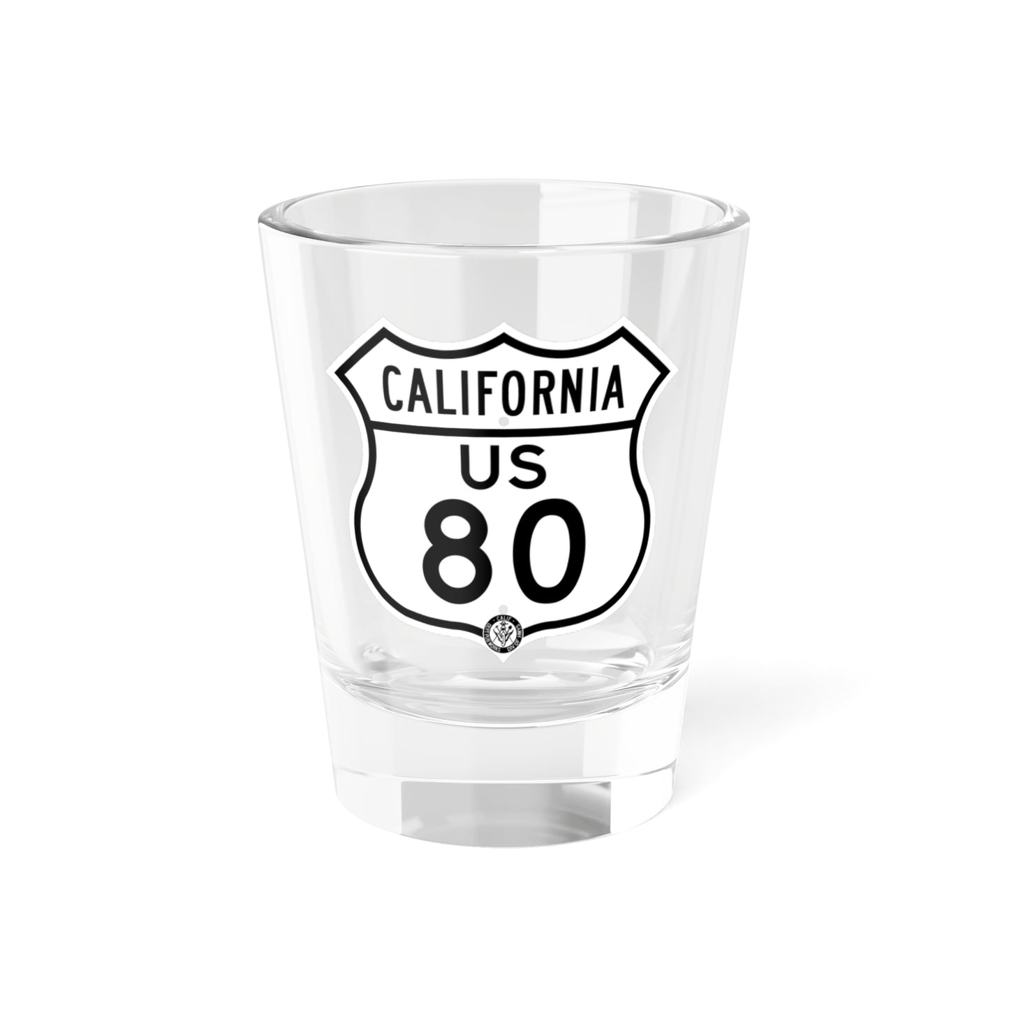 US 80 California 1948 (California) (Road Sign) Shot Glass 1.5oz