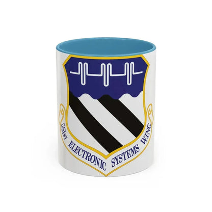 551st Electronic Systems Wing (U.S. Air Force) Accent Coffee Mug 11oz Light Blue - Go Mug Yourself