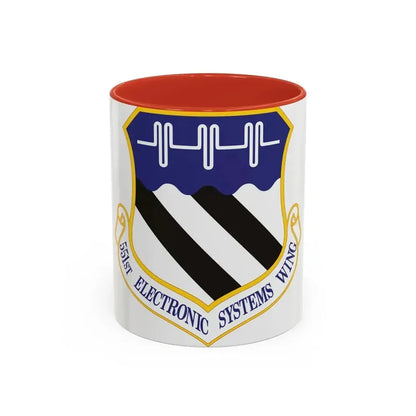 551st Electronic Systems Wing (U.S. Air Force) Accent Coffee Mug 11oz Red - Go Mug Yourself