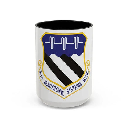 551st Electronic Systems Wing (U.S. Air Force) Accent Coffee Mug 15oz Black - Go Mug Yourself