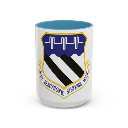 551st Electronic Systems Wing (U.S. Air Force) Accent Coffee Mug 15oz Light Blue - Go Mug Yourself