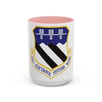 551st Electronic Systems Wing (U.S. Air Force) Accent Coffee Mug 15oz Pink - Go Mug Yourself