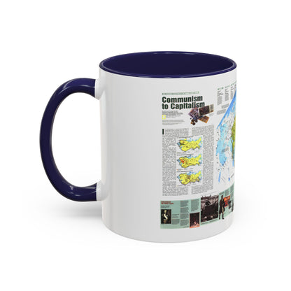 Russia - Communism to Capitalism (1993) (Map) Accent Coffee Mug