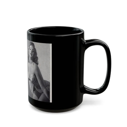 Norma Sykes #144 - 66 PHOTOGRAPHS OF Sabrina U.K. Pocket Mag. Pages 18 & 19 (Vintage Female Icon) Black Coffee Mug-Go Mug Yourself