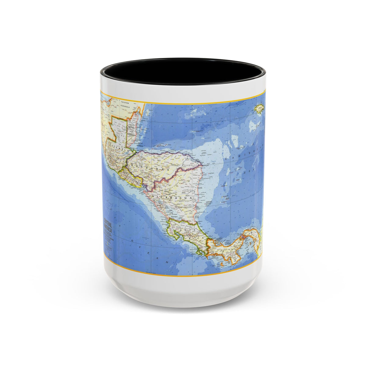 Central America (1973) (Map) Accent Coffee Mug