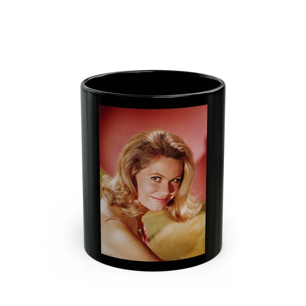 Elizabeth Montgomery #91 1 (Vintage Female Icon) Black Coffee Mug-11oz-Go Mug Yourself