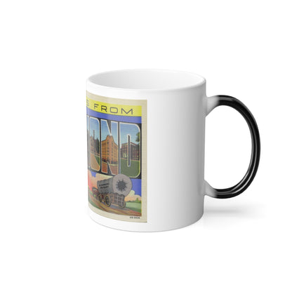 Greetings from Richmond Indiana (Greeting Postcards) Color Changing Mug 11oz