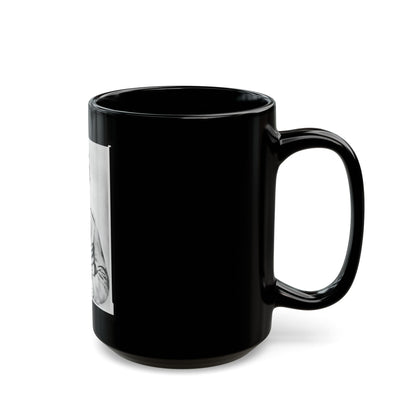 Enoch Hooper Cook, Jr., Pvt, Co. H. 38th Alabama Infantry, C.S.A., Half-Length Portrait, Facing Front Holding Rifle (U.S. Civil War) Black Coffee Mug