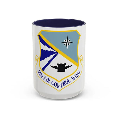 552d Air Control Wing (U.S. Air Force) Accent Coffee Mug 15oz Navy - Go Mug Yourself