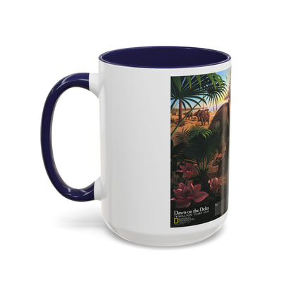 North America - Dawn on the Delta- 74mya (1993) (Map) Accent Coffee Mug