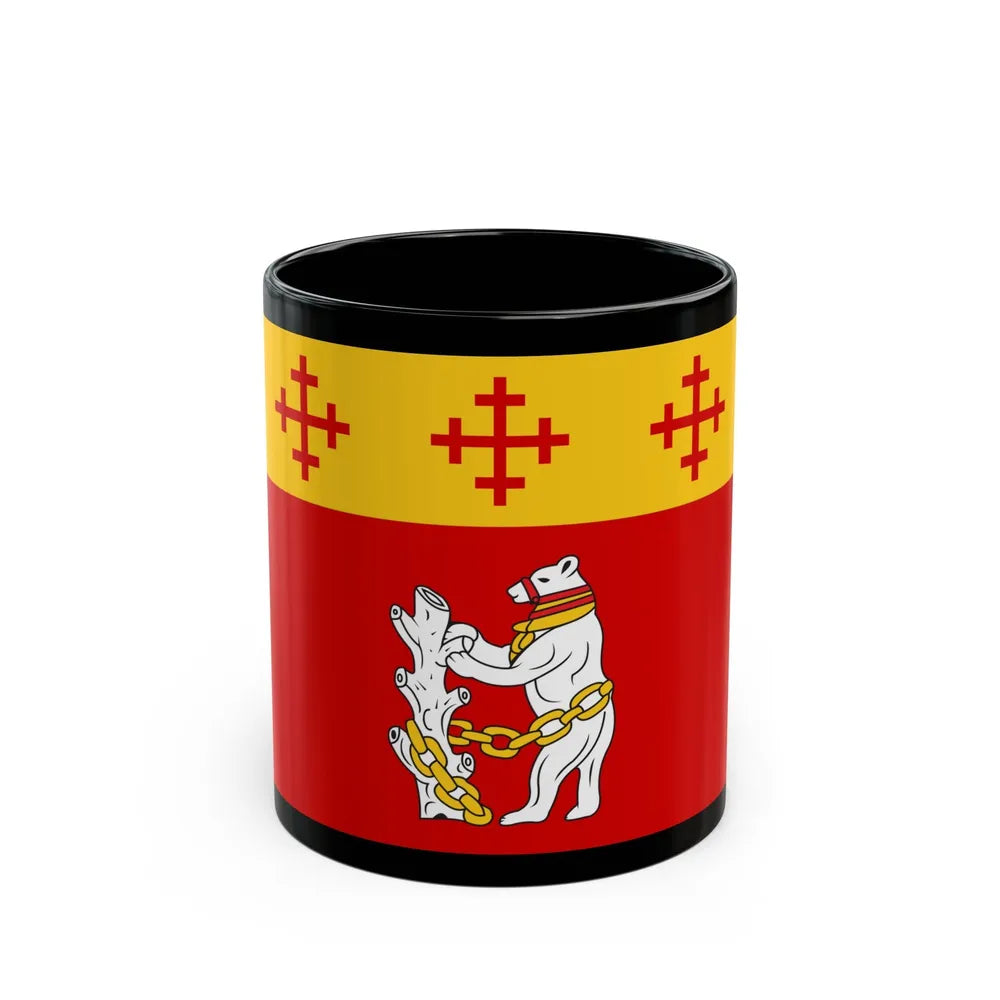 Flag of Warwickshire UK - Black Coffee Mug-11oz-Go Mug Yourself