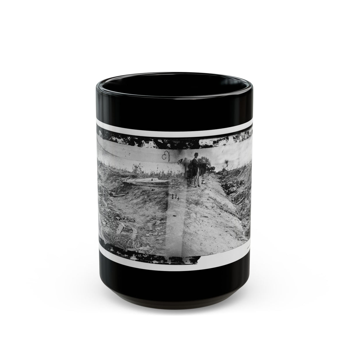 Antietam, Md. Confederate Dead In A Ditch On The Right Wing (U.S. Civil War) Black Coffee Mug