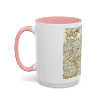 Poland and Czechoslovakia (1958) (Map) Accent Coffee Mug
