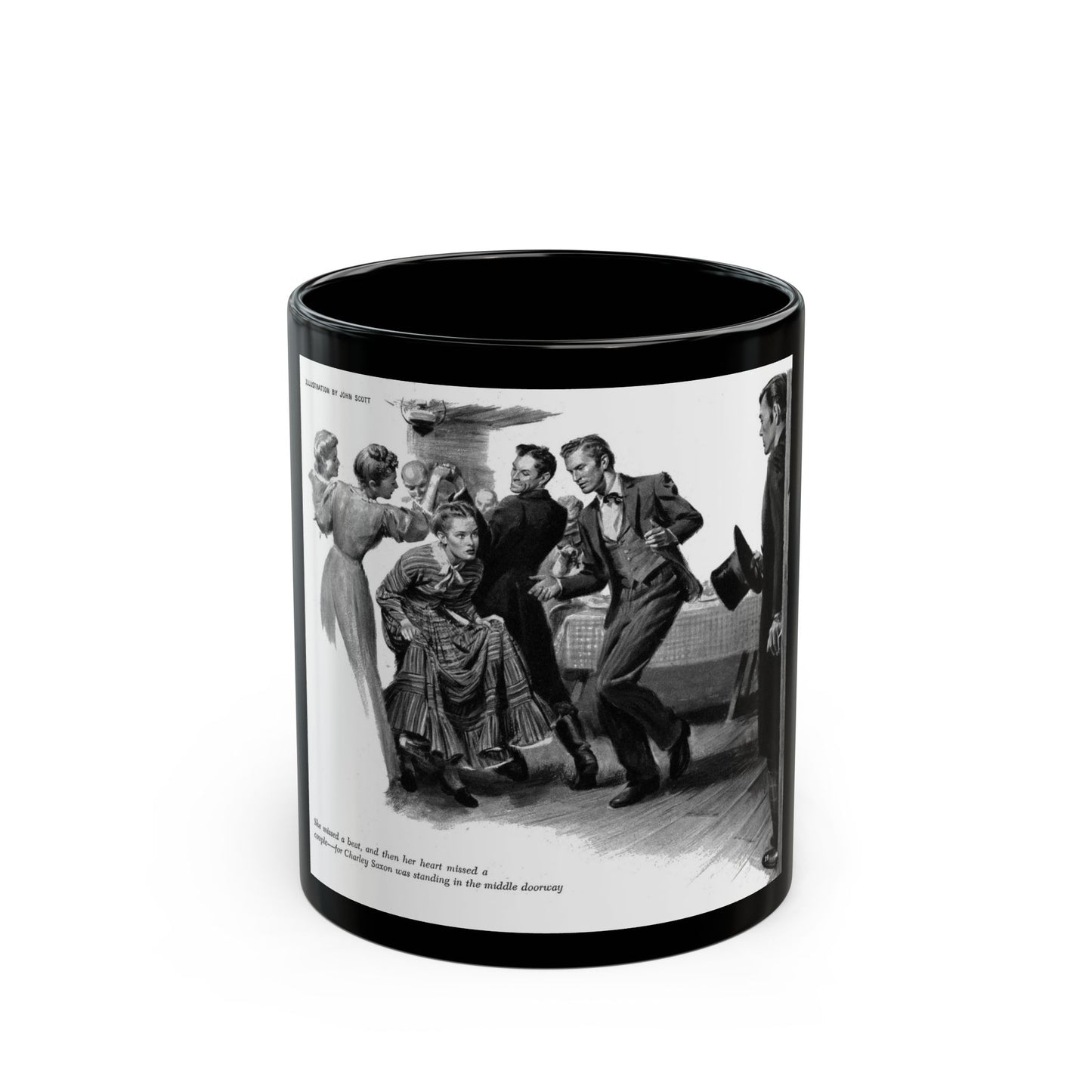 Ferry Tavern, part three, Woman's Day, August 1947 - Black Coffee Mug-11oz-Go Mug Yourself