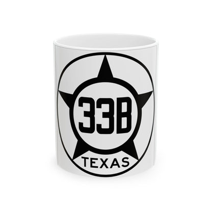 Old Texas 33B (Texas) (Road Sign) White Coffee Mug