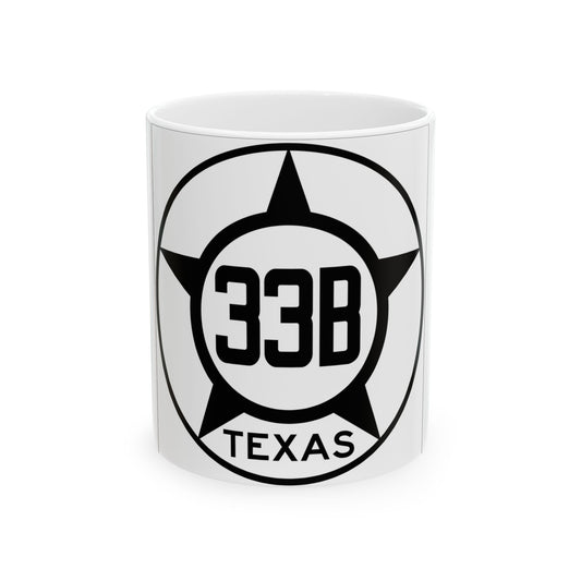 Old Texas 33B (Texas) (Road Sign) White Coffee Mug
