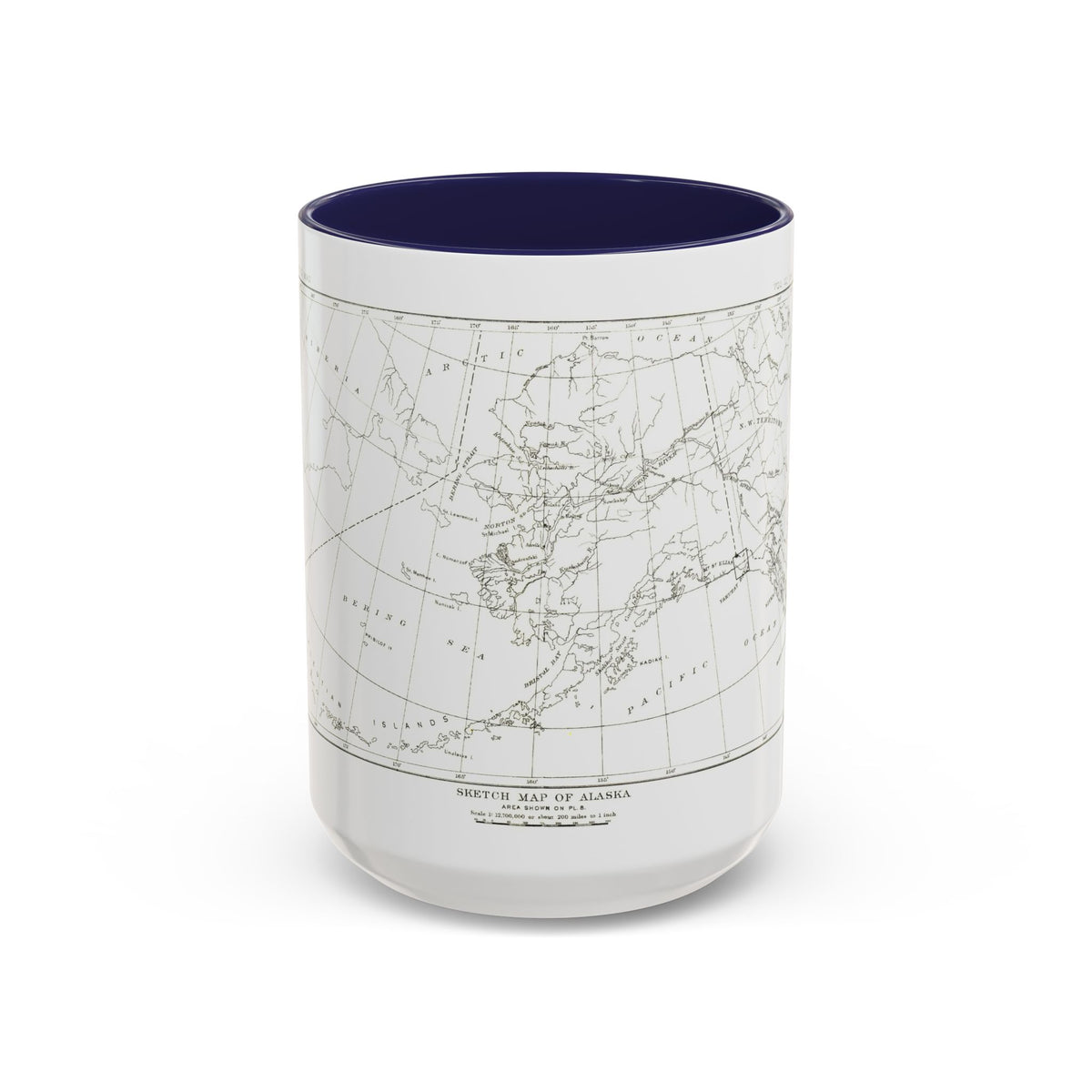 Alaska - Sketch Map (1891) (Map) Accent Coffee Mug