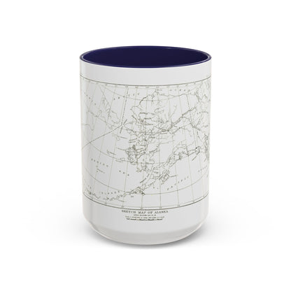 Alaska - Sketch Map (1891) (Map) Accent Coffee Mug